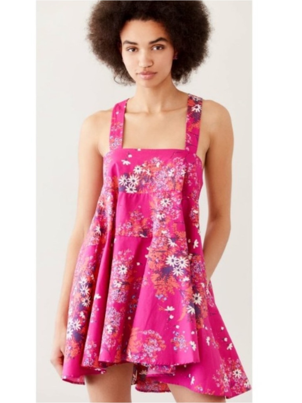 Free people floral mini dress with pockets - Picture 7 of 9